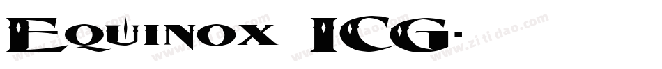 Equinox ICG字体转换